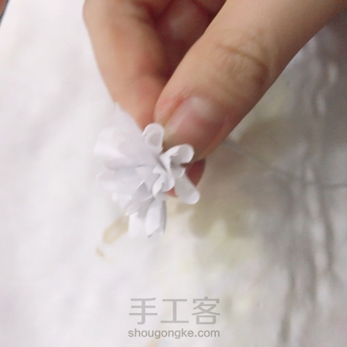 白车轴草烫花/造花 第5步