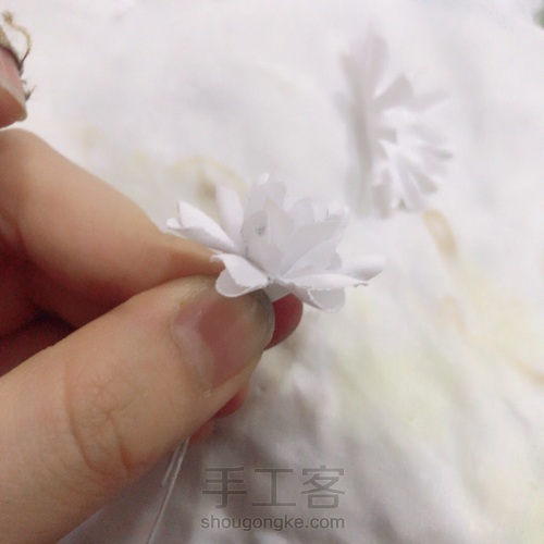 白车轴草烫花/造花 第7步