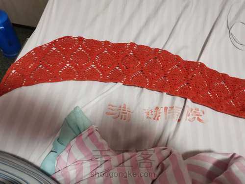 菠萝花钩针小披肩 第2步
