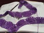 紫色细羊绒小围巾