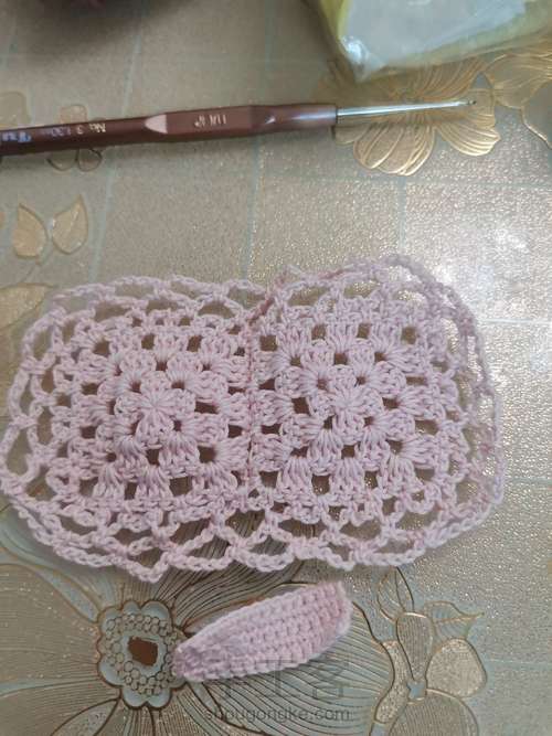 钩针蝴蝶结 第6步