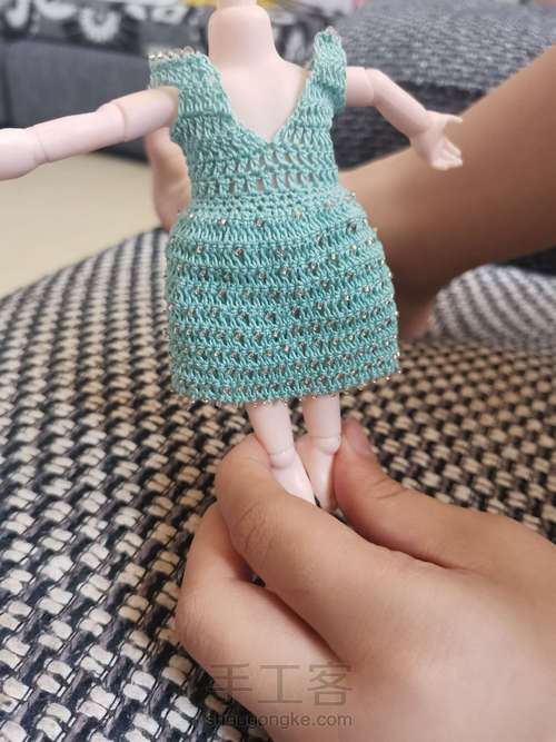 原创珠珠娃裙 第5步