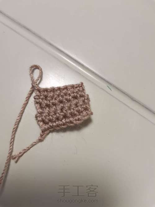 蝴蝶结发带钩针 第1步