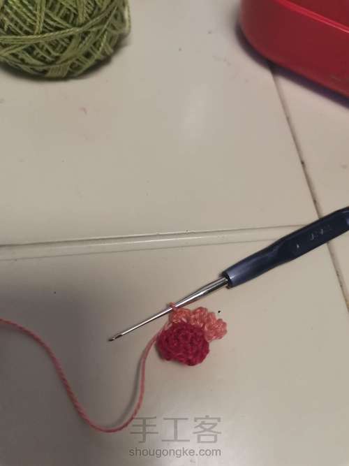 非洲菊发绳 第3步