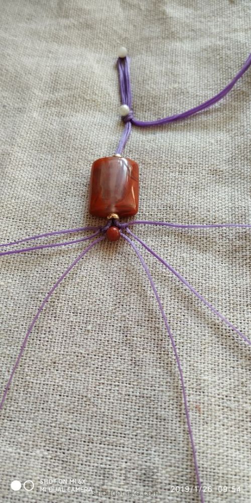 南红手链 第6步