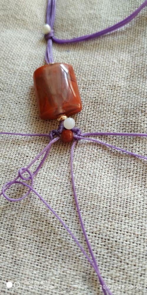 南红手链 第8步