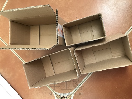 超简易快递盒书架置物架 第2步