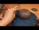 紫砂壶全手工制作:圆壶身筒的制作过程。