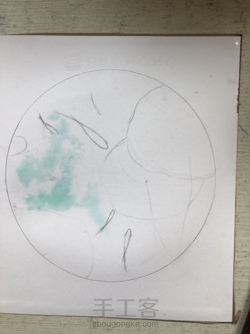 水彩教程｜鱼嬉莲叶间Ⅱ•水彩的诗意心灵 第3步