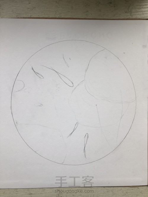 水彩教程｜鱼嬉莲叶间Ⅱ•水彩的诗意心灵 第2步