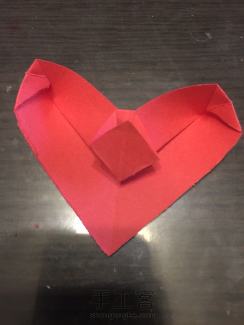 纸艺  简单的爱心❤️🧡💛💚💙💜 第7步