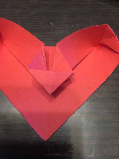 纸艺  简单的爱心❤️🧡💛💚💙💜 第8步