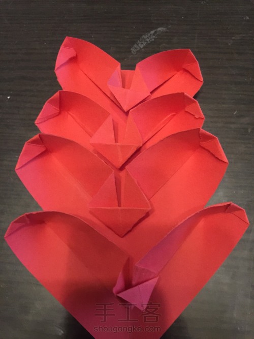 纸艺  简单的爱心❤️🧡💛💚💙💜 第10步