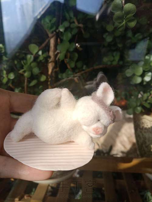 羊毛毡小猪教程，小猪妹的瑜伽 第12步