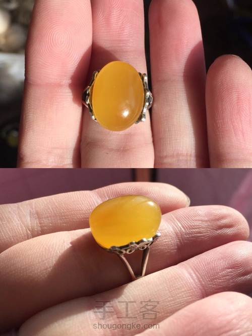 手工蜜蜡戒指制作教程 第5步
