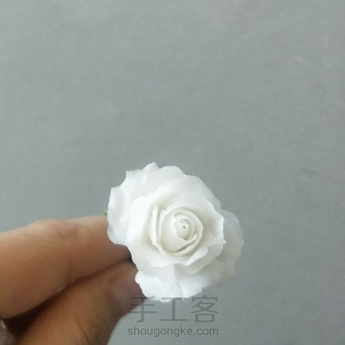 树脂粘土小玫瑰花的制作过程 第10步