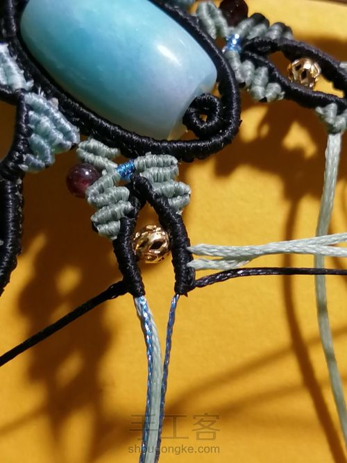 炫彩蝴蝶编织教程—桶珠款 第88步