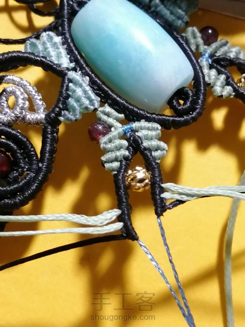 炫彩蝴蝶编织教程—桶珠款 第89步