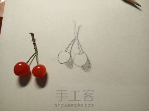 [立体系列]可爱的小樱桃 第1步