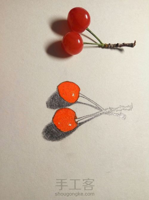 [立体系列]可爱的小樱桃 第4步