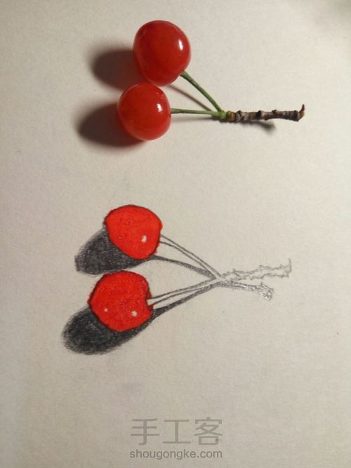 [立体系列]可爱的小樱桃 第5步