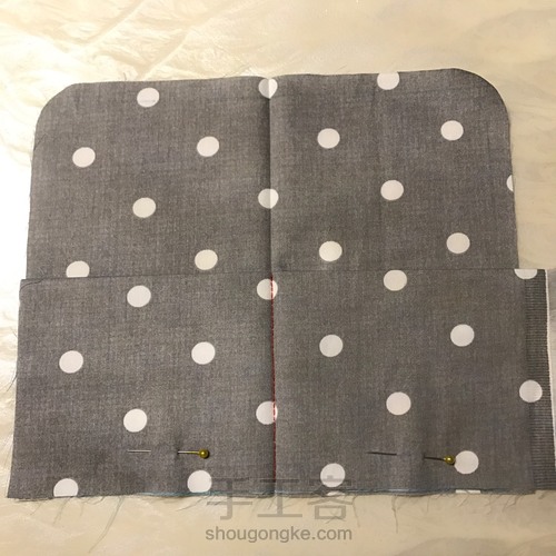 L型一片式口金手机袋 第1步