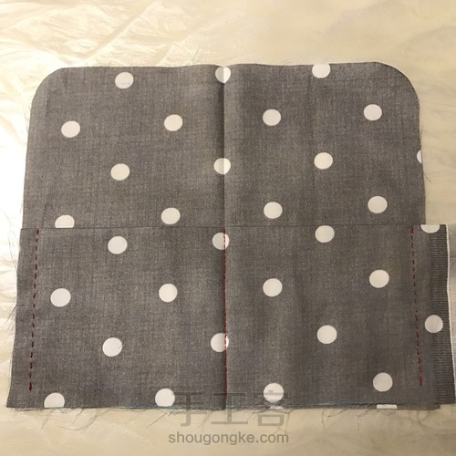 L型一片式口金手机袋 第3步