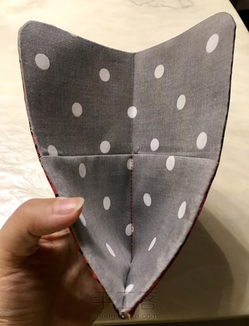L型一片式口金手机袋 第11步