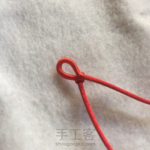 金刚平安扣手绳 第2步