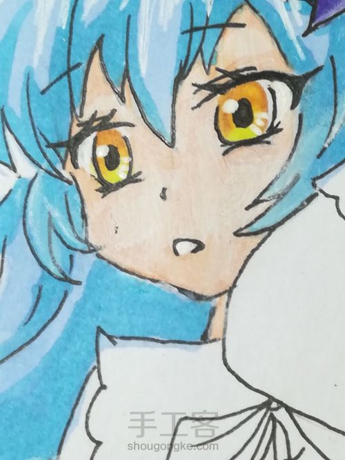 动漫女孩马克笔原创教程 第13步