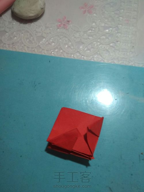 玫瑰花的折法 第10步