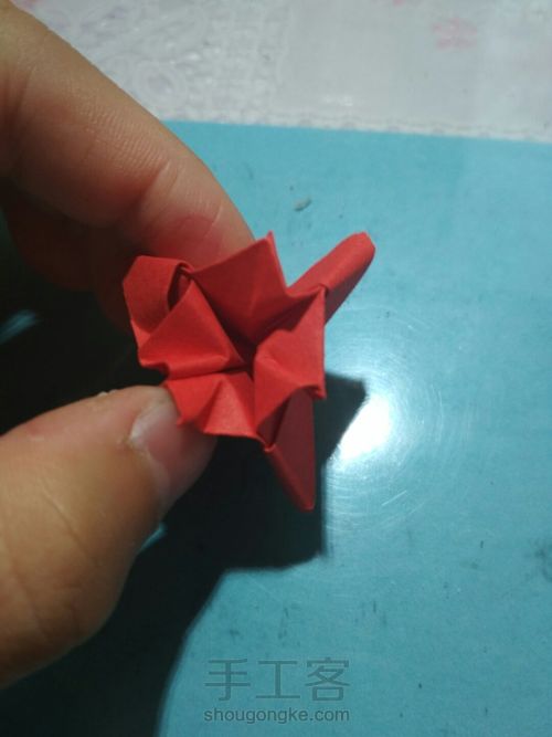 玫瑰花的折法 第13步