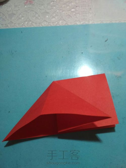 玫瑰花的折法 第3步