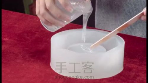 DIY西米雪花烟灰缸 第1步