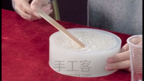 DIY西米雪花烟灰缸 第4步