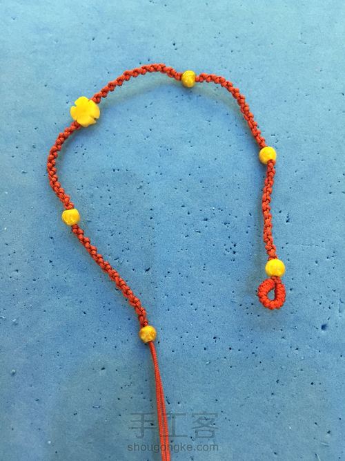 超级简单卷结脚链 第11步