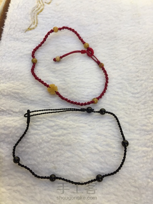 超级简单卷结脚链 第17步