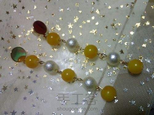 首发 、超流行蜜蜡珠长链耳环 第13步