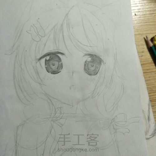 漫画女孩手绘教程 第10步