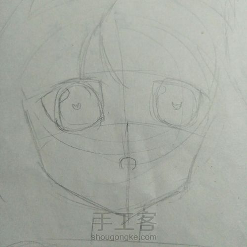 漫画女孩手绘教程 第2步