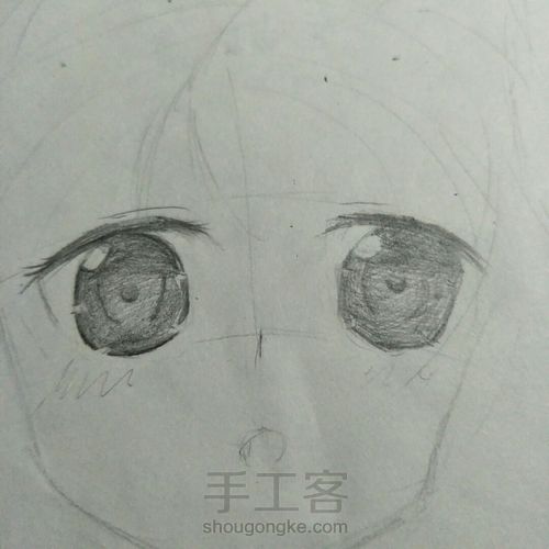 漫画女孩手绘教程 第9步