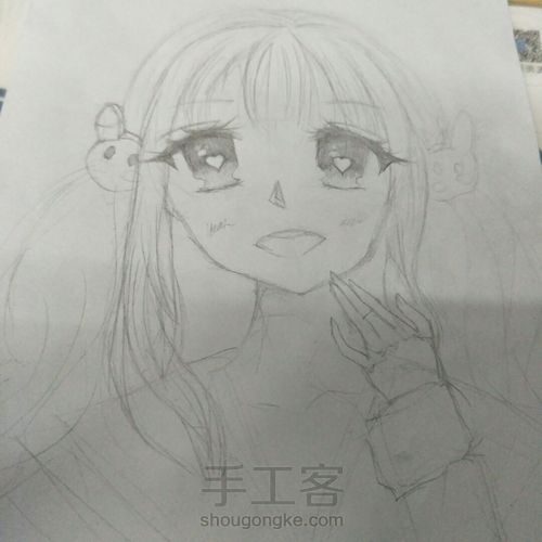 手绘漫画女孩 第22步