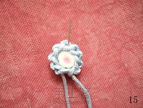 软陶花耳坠【团锦结】 第15步