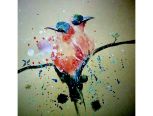 水彩画-小鸟