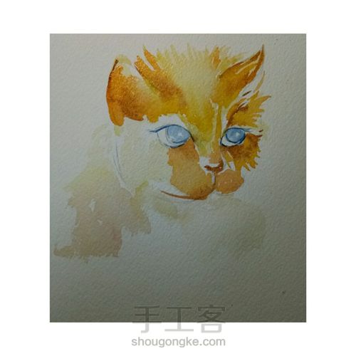 水彩-小猫 第3步