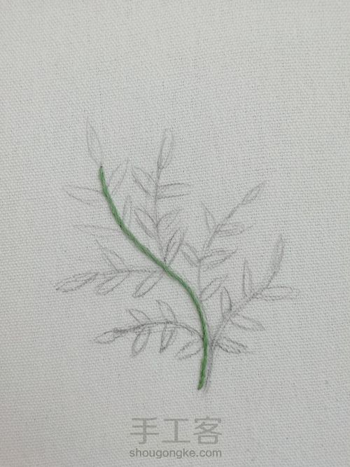 小清新花🌸刺绣练习 第2步