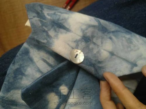 简单几步，给纸巾做件蓝染棉麻外套 第8步