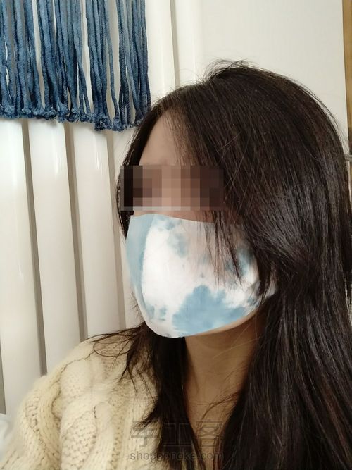 抵御严寒和雾霾！自制蓝染棉麻布艺口罩 第18步