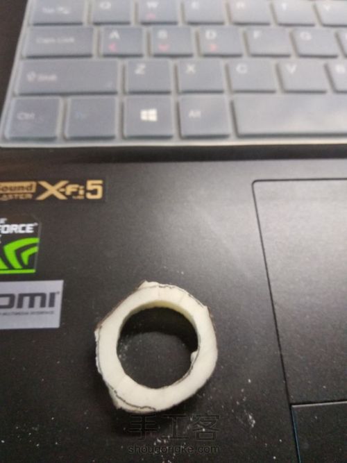 象牙果镶银戒指 第5步