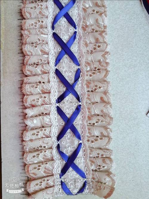 lolita洛丽塔手工发带制作 第2步